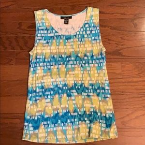 Style&Co Blue Tank Top Sequin Detail SzM